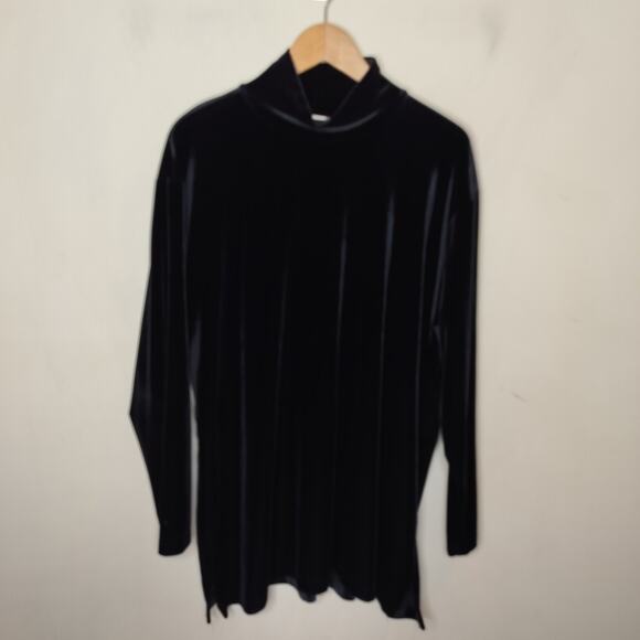 Jones New York Black Velvet Tunic Top - Picture 1 of 6